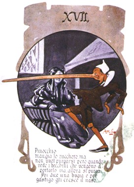 Pinocchio, in una illustrazione di Attilio Mussino
